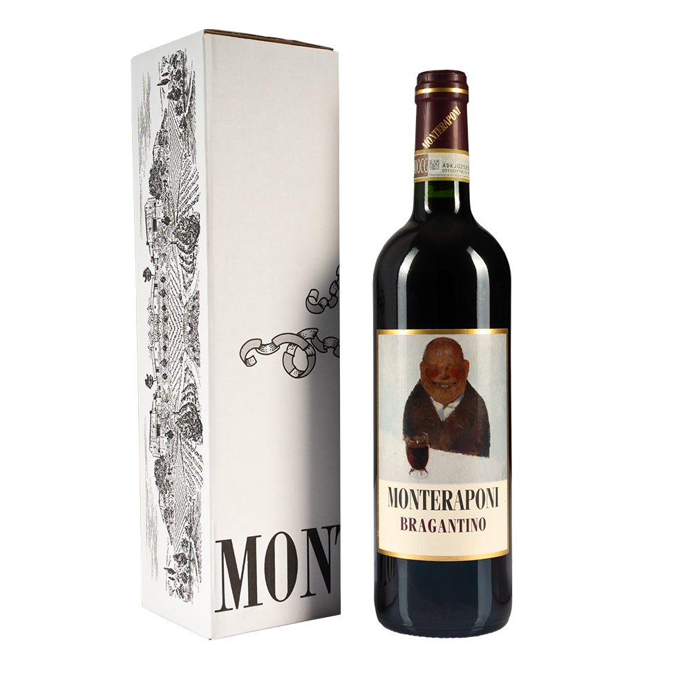 Flaschenfoto des Weins Monteraponi Chianti Classico Gran Selezione “Bragantino” DOCG mit Verpackung