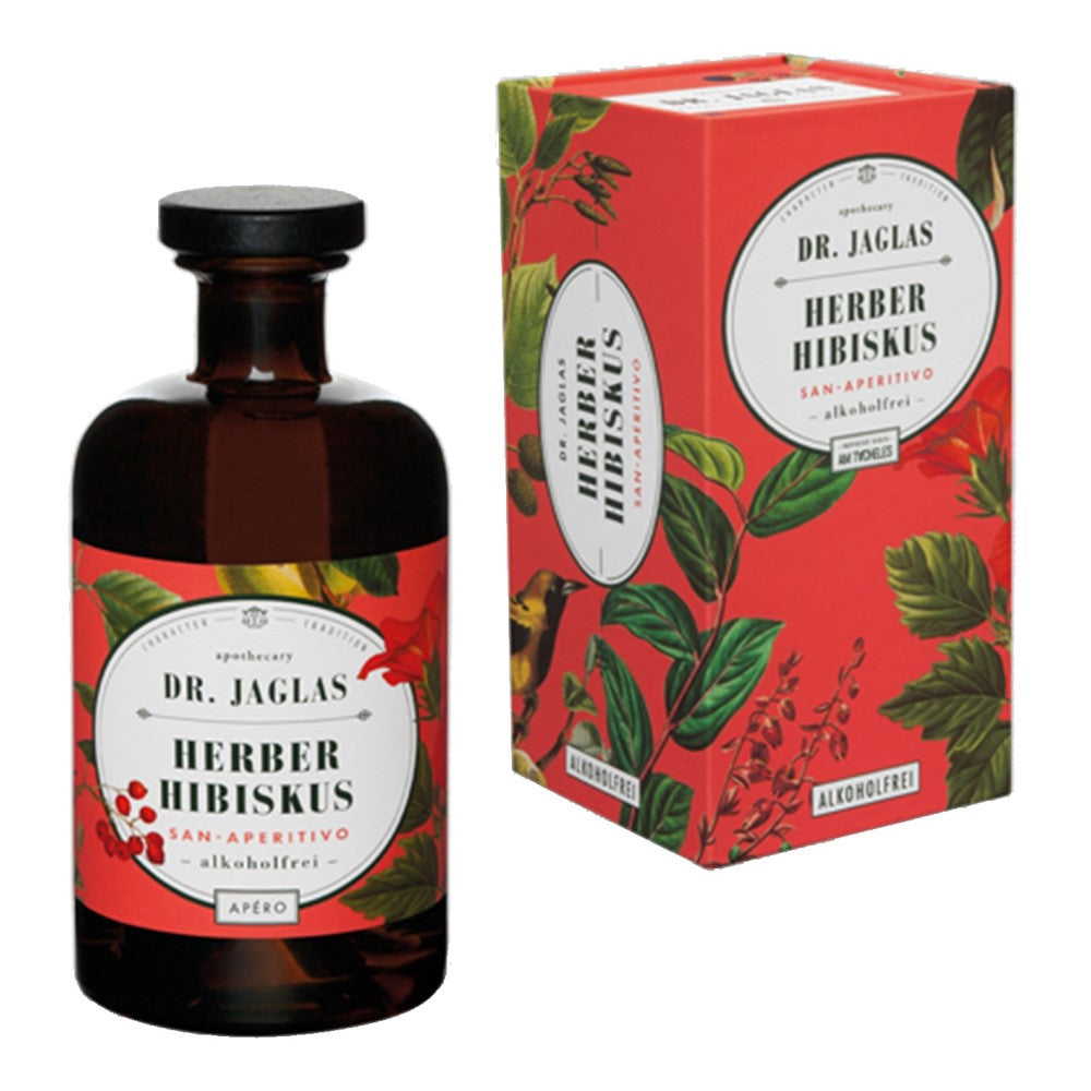 dr Jaglas Herber Hibiscus San Aperitivo non-alcoholic in a gift box